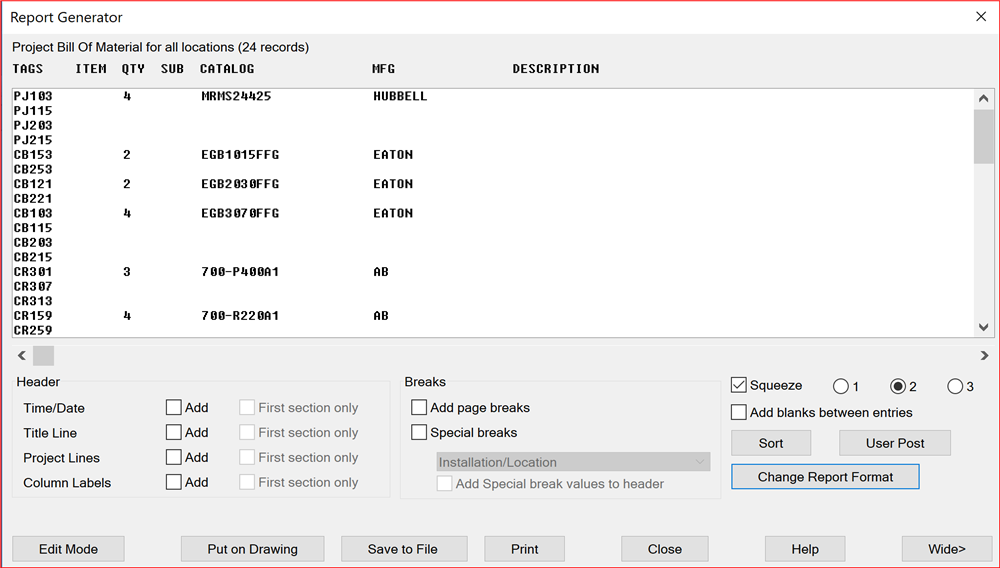 autocad report generator